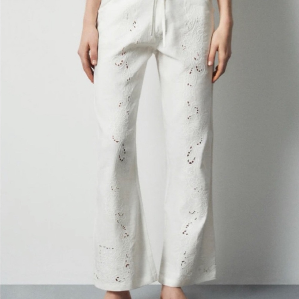 IN SEARCH OF: Gimaguas Ring Broderie-anglaise Linen Blend Pants